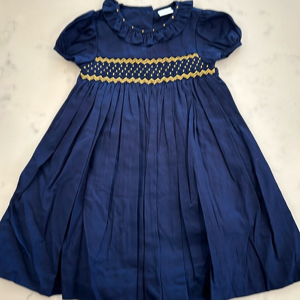Edgehill 24M smocked navy dress